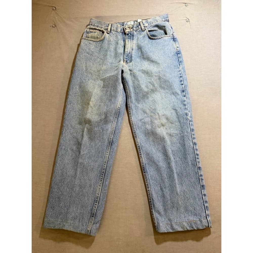 Vintage Calvin Klein Jeans‎ Mens Stone Wash Denim Pocketed Zip 33x26